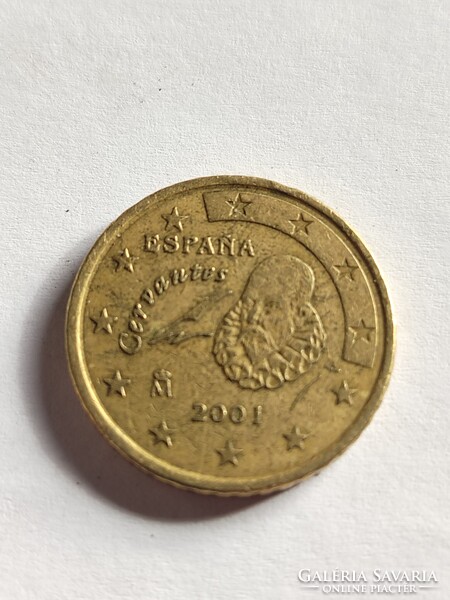 50 Euro cent érme 2001 Spanyolország!