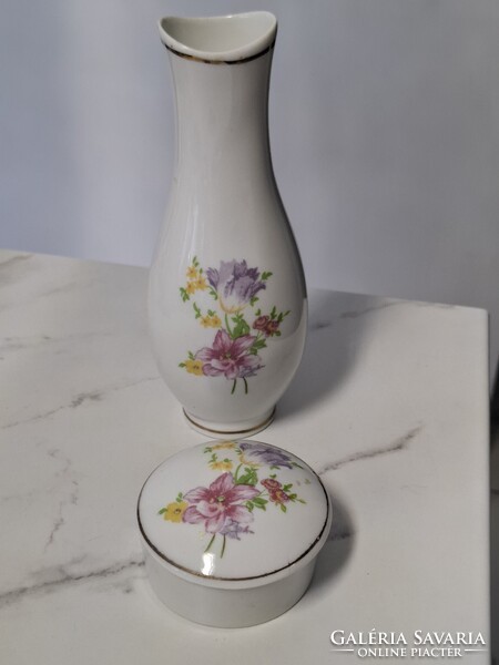 Hollóházi porcelán váza szett ajándékba