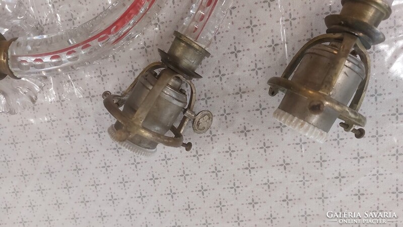 Retro üveg csillár alkatrészek