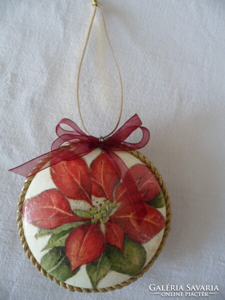 Karácsonyfadísz dekupázs technikával