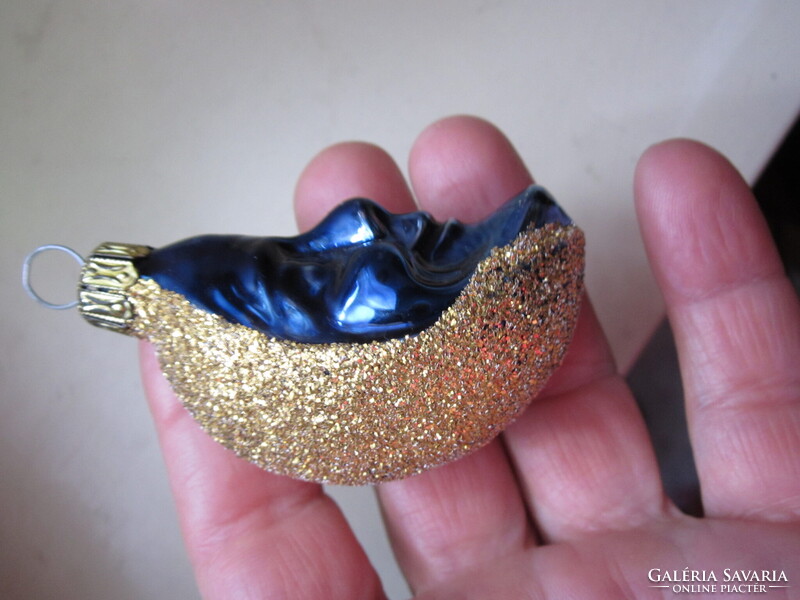 Karácsonyfa dísz  kék fél hold