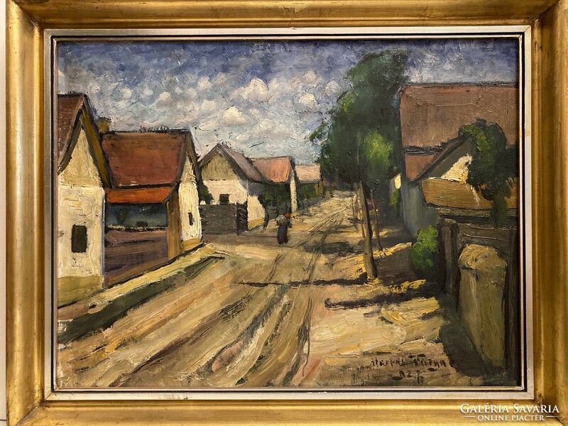 Ilosvai Varga István ( 1895 - 1978 ) - Falusi utcakép .