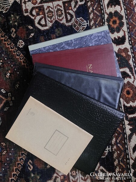 Vintage írómappa, füzet, irattartó - irodai kellék