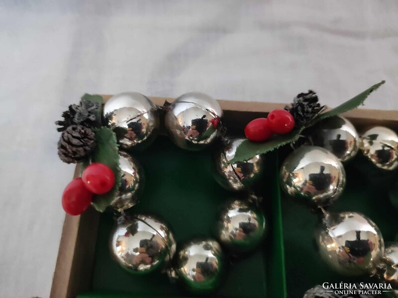 Retró gablonzi karácsonyfa díszek