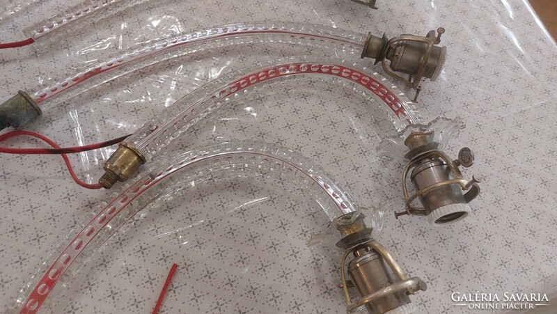 Retro üveg csillár alkatrészek