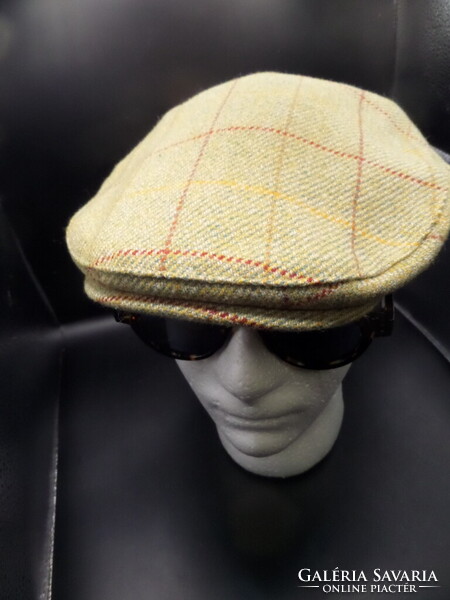 Hawkins (eredeti) férfi 60 XL - exkluzív vadász 100% gyapjú téli flat cap / lapos sapka