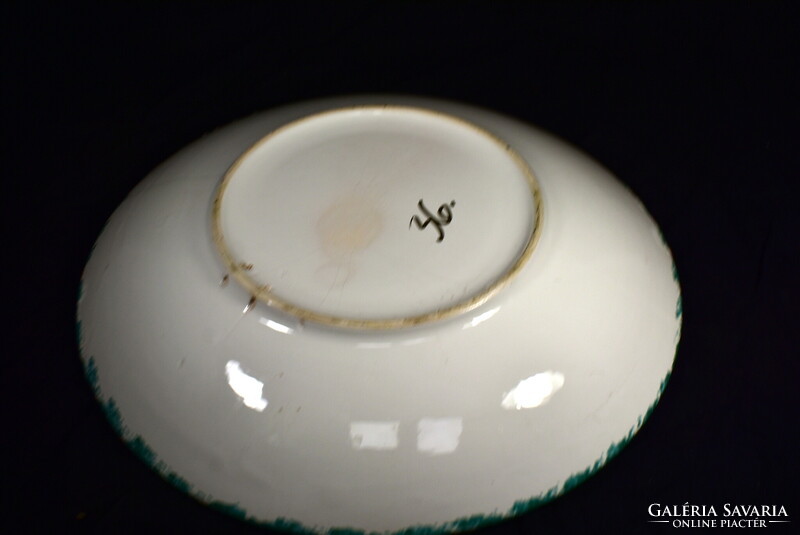 RETRÓ NAGY MÉRETŰ FESTETT KERÁMIA TÁL - FALIDÍSZTÁL