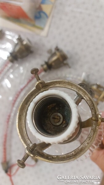 Retro üveg csillár alkatrészek