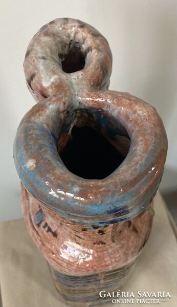 Geszler Mária - Ölelkező pár (nagy méretű kerámia váza)