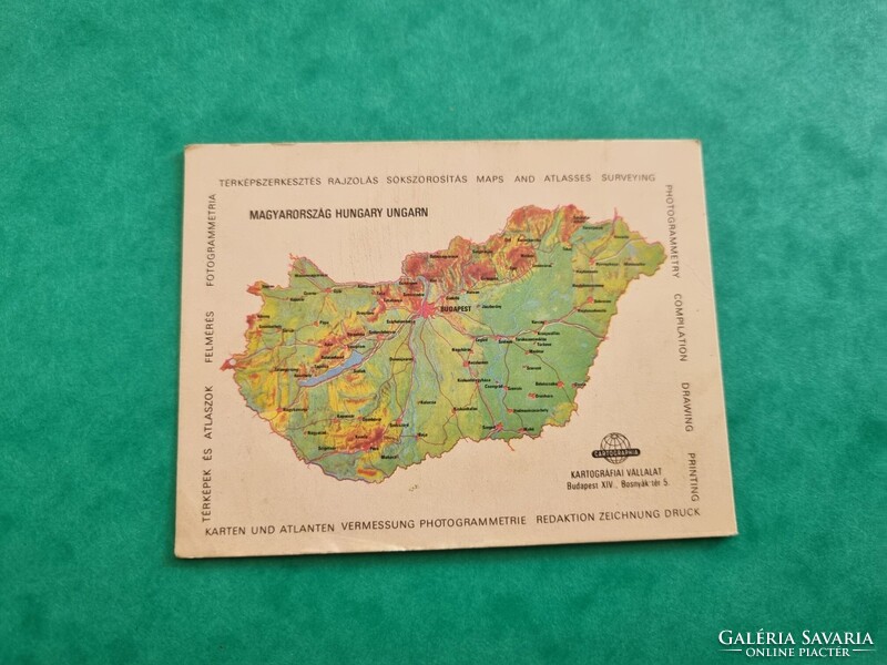 KARTOGRÁFIAI VÁLLALAT 1973. évi kártyanaptár