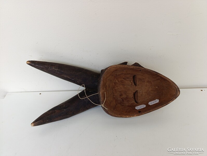 Afrikai maszk antik antilop patinás fa Kwele népcsoport Gabon africká maska D805 611 5602