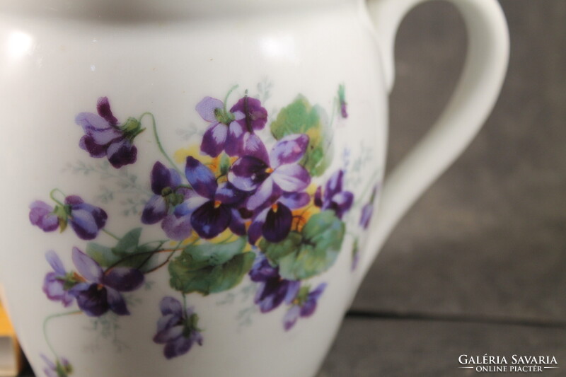 Antik ibolyás nagyméretű hasas bögre 669