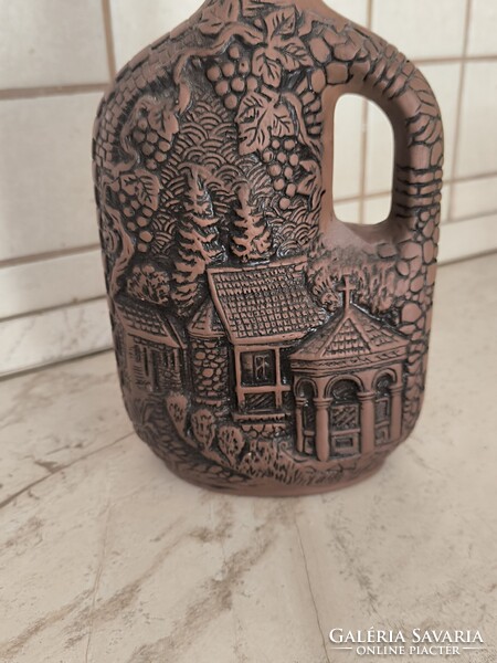 Német , kerámia dísz üveg,asztalközép kínáló  eladó!