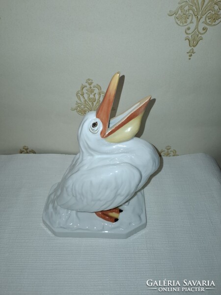 Herendi  Színes Pelikán madár eladó a képek alapján 20,5 cm
