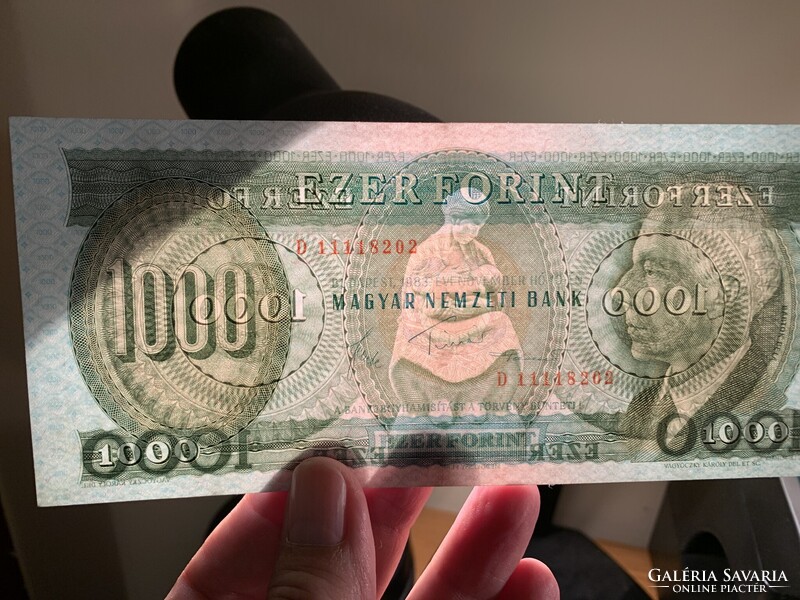 ***  GYÖNYÖRŰ sorszámkövető 1983-as “D” 1000 forint ***