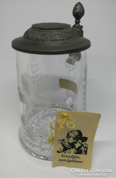 Ón fedeles,csiszolt kristályüveg korsó!