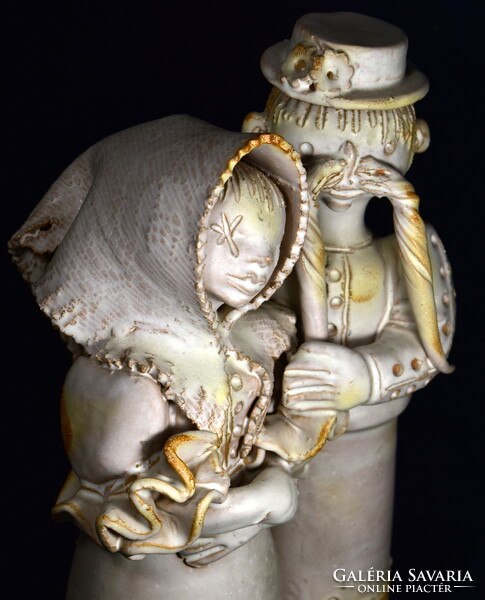 Kovács Éva (1938-2017) MENYECSKE ÉS LEGÉNY PÁR ... NAGY MÉRET !