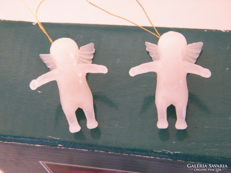 Sötétben világító, foszforeszkáló kis angyal figura karácsonyfadíszek 15 db