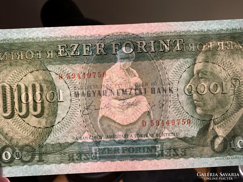 ***  GYÖNYÖRŰ 4-es sorszámkövető 1992-es “D” 1000 forint EF+ ***