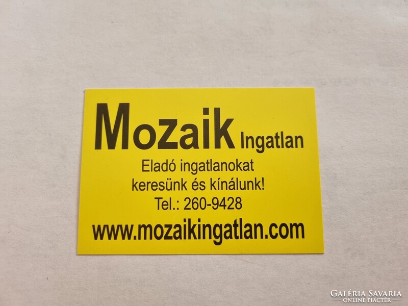 Mozaik Ingatlan 2008. évi kártyanaptár