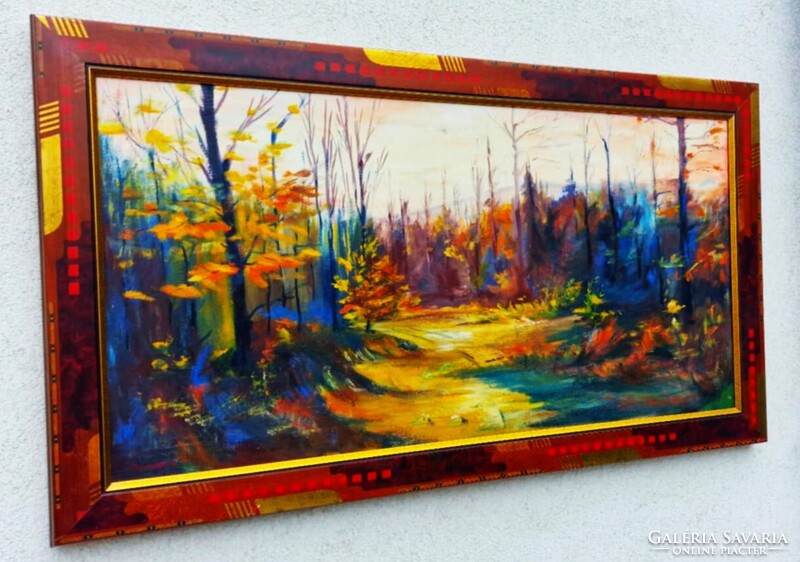 Baranyó, Sándor"TÜZES SZÍNŰ ŐSZ ",olajvászon"