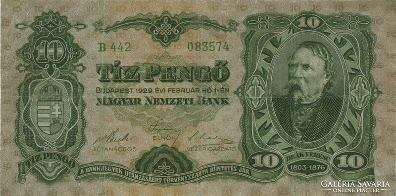 10 pengő 1929 restaurált 2.