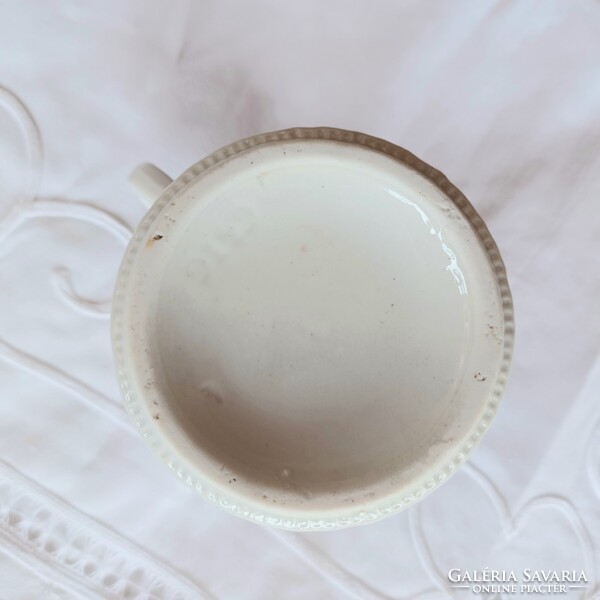 Régi Zsolnay porcelán szoknyás bögre- Hófehérke és a 7 törpe mese, gyermekbögre, vintage