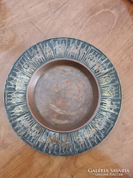 NP iparművész tál - szignózott