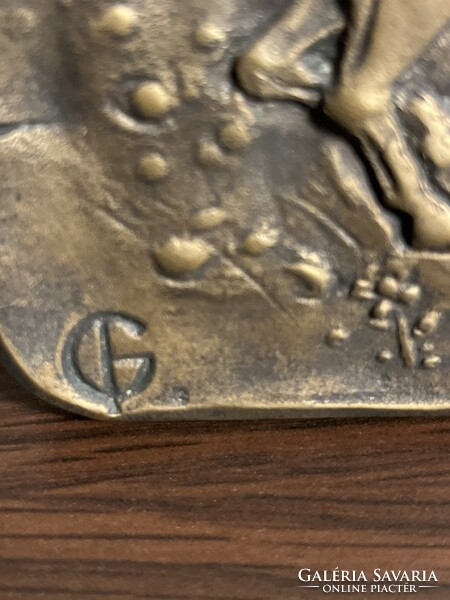 Gellér B.István Nagyvázsony Bronz dombormű, falikép