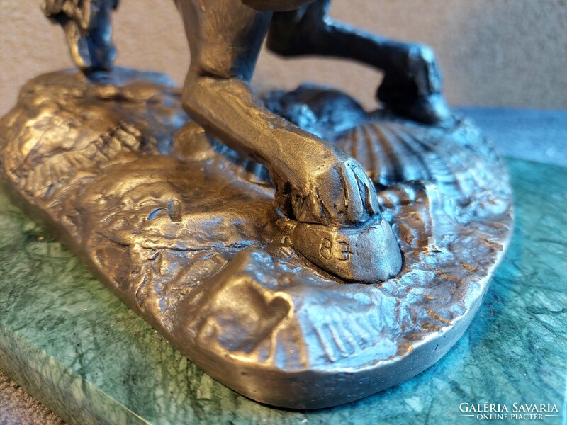 Babusa János: A bitang szkíta — egyedi bronzszobor, 24 cm