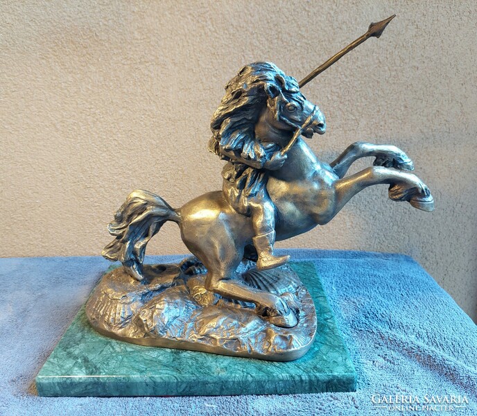 Babusa János: A bitang szkíta — egyedi bronzszobor, 24 cm