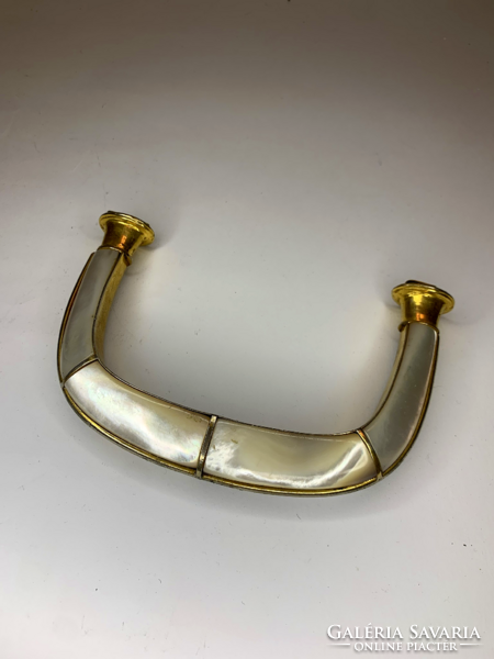 Art deco kagyló berakásos bútor fogantyú