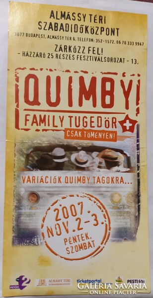 Quimby 2007. Almássy Tér miniplakát