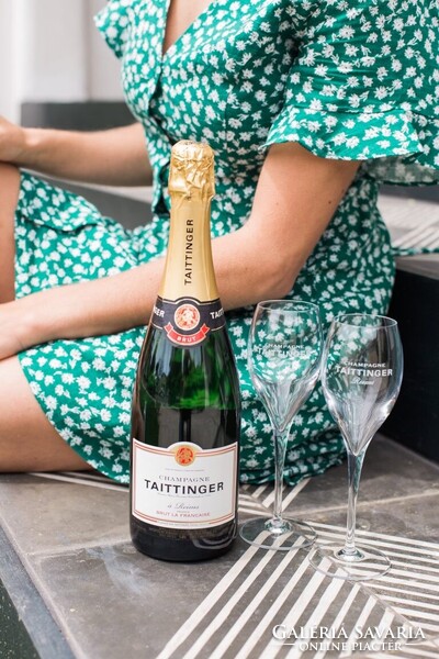 TAITTINGER Champagne 16 cl-es kristályüveg kóstoló pohár készlet (6 db)