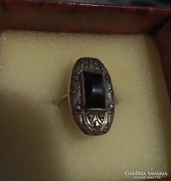 Art deco ezüst gyűrű