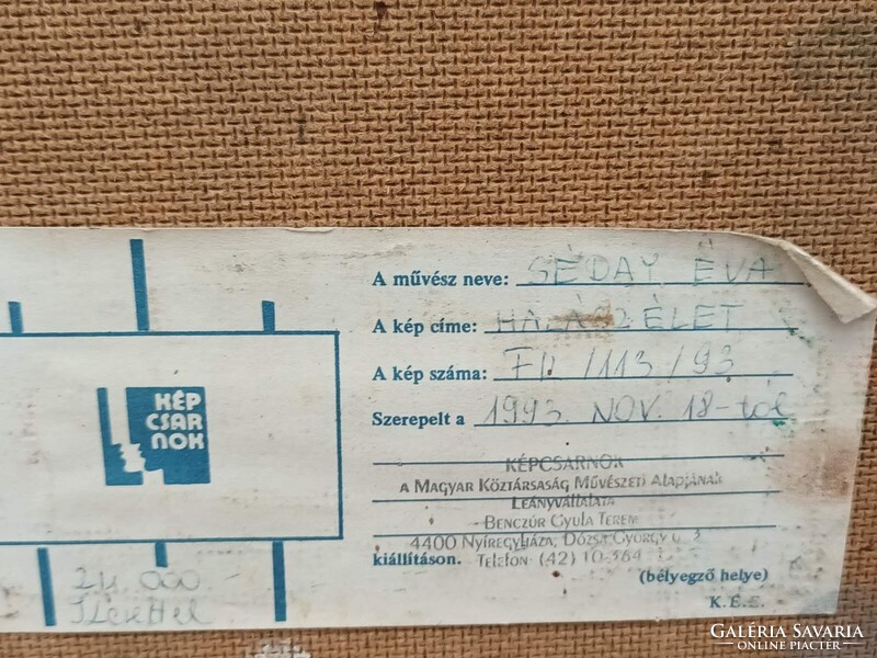 Séday Éva  Halászélet Aukción szerepelt!