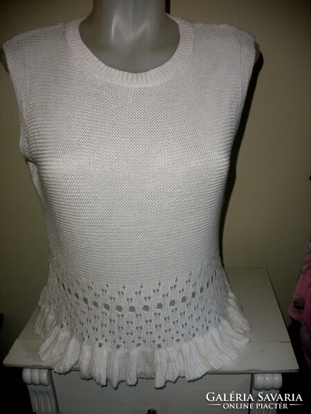 Laza kis nyári pulóver, fehér