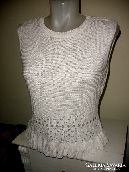 Laza kis nyári pulóver, fehér