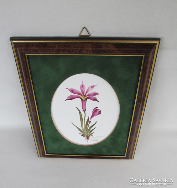 Herendi majolika virág fali dísz kép