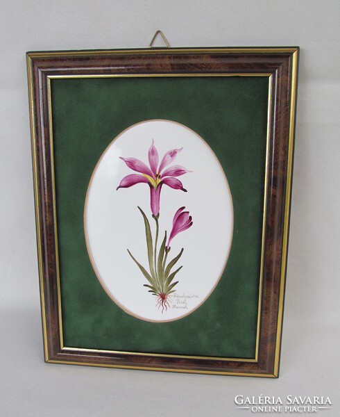 Herendi majolika virág fali dísz kép