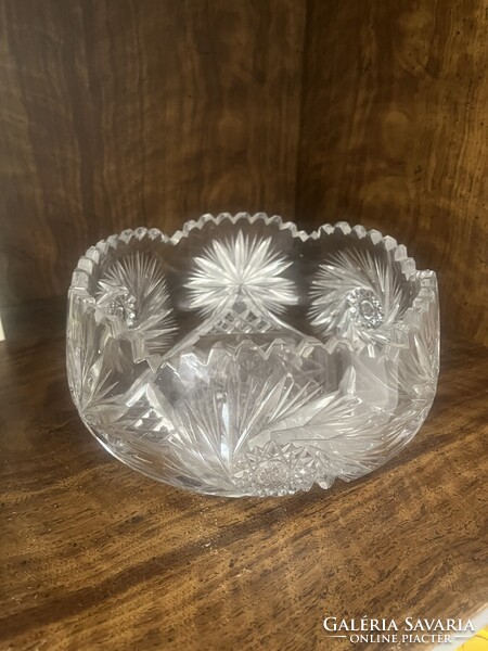 Kristály tál 20 cm átmérőjű