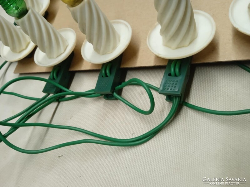 Régi, retró karácsonyfa égősor, izzósor  17 darabos,   --8--