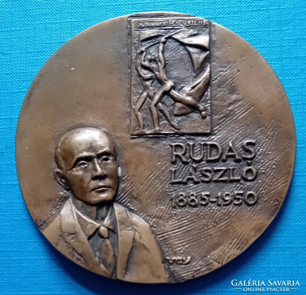 Várhelyi György : Rudas László bronz plakett