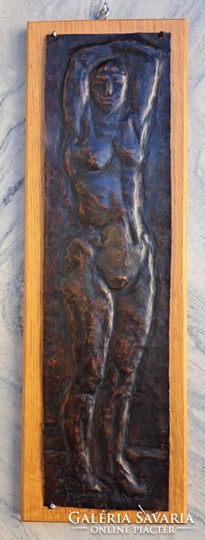 AKCIÓ! CSAK 9 EZER FT: Női akt - különleges fém dombormű