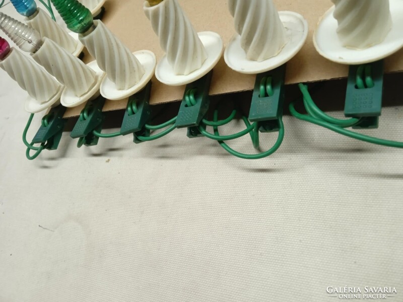 Régi, retró karácsonyfa égősor, izzósor  17 darabos,   --8--