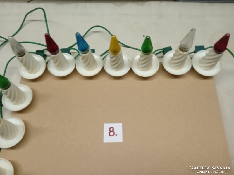 Régi, retró karácsonyfa égősor, izzósor  17 darabos,   --8--