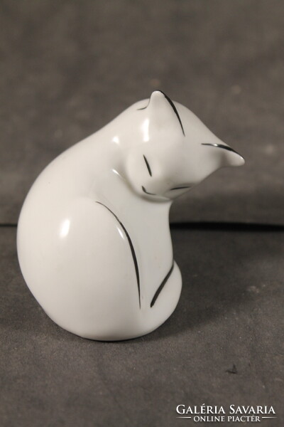 Hollóházi art deco cica 783