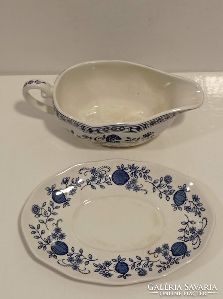 Enoch Wedgwood Blue Onion / kék hagymás Angol szószos fajansz kínáló