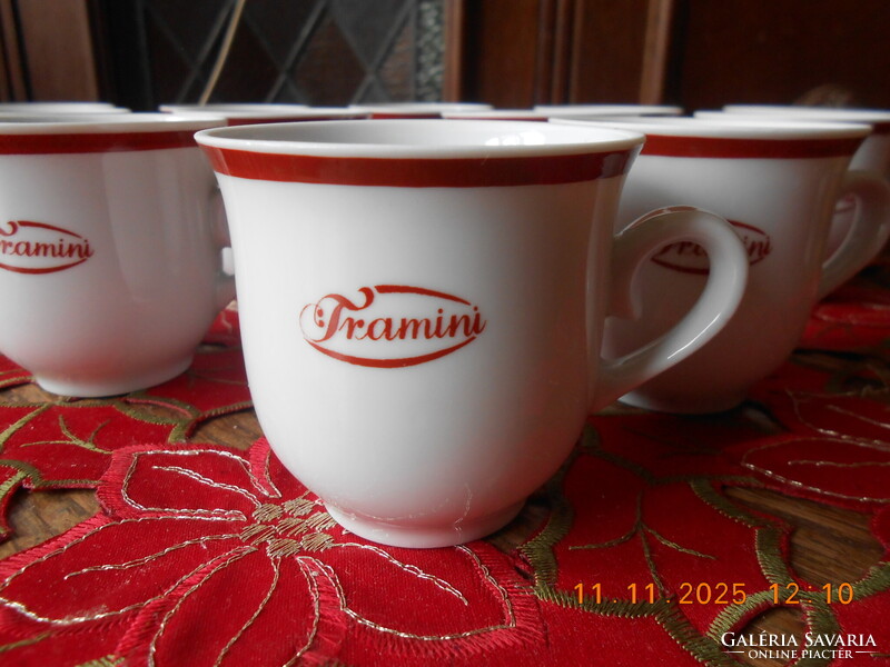 Zsolnay kávés csésze Tramini felirattal