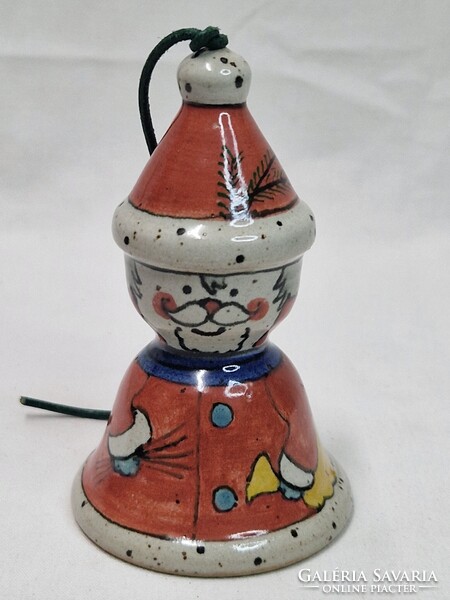 Mázas kerámia mikulás formájú csengő hibátlan állapotban 11 cm. magas